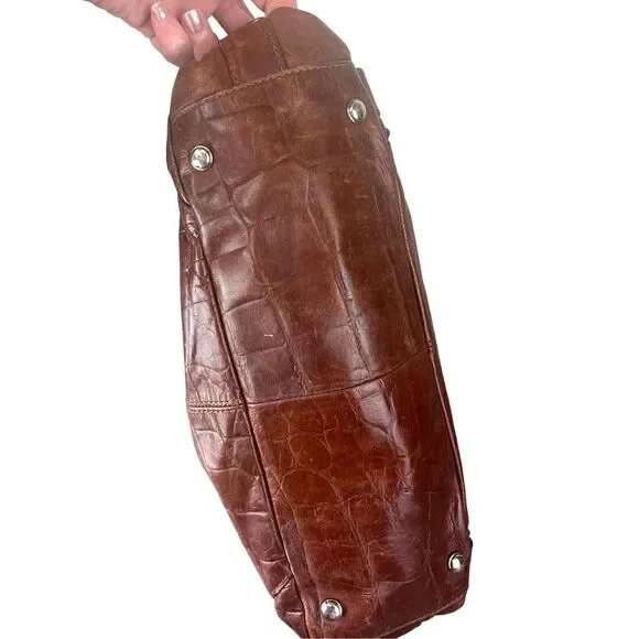 B. Makowsky Genuine Leather Hobo Studded Hobo Shoulder Bag - Picture 5 of 16